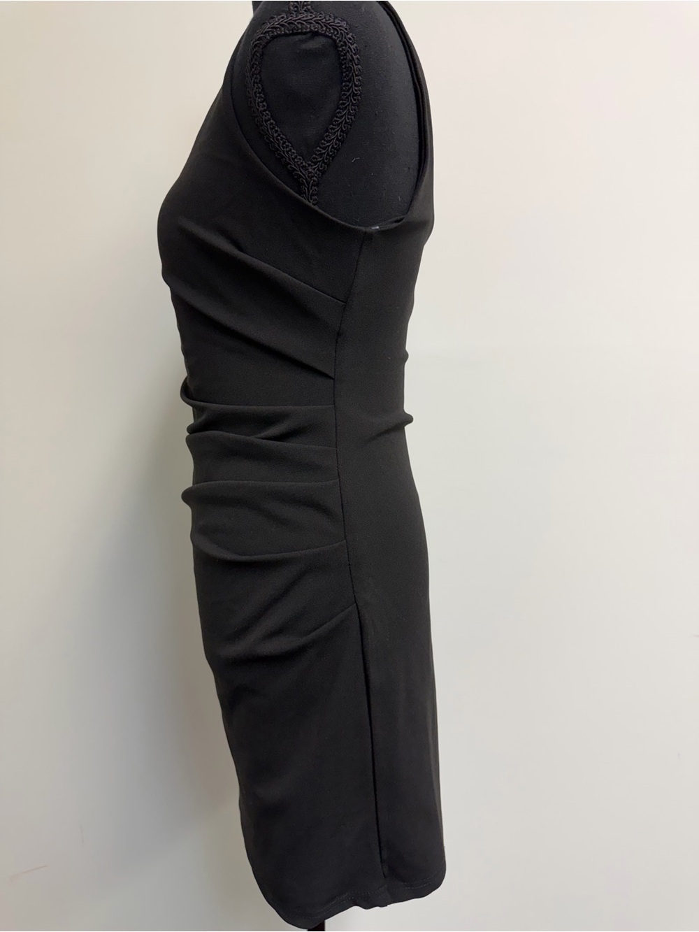Lulu's Black One-Shoulder Ruched Mini Dress - Picture 2 of 7